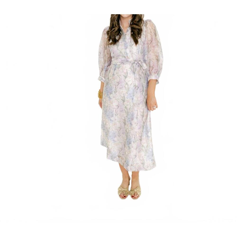 NEW JADE & JOY JOY whispering lilies dress in purple